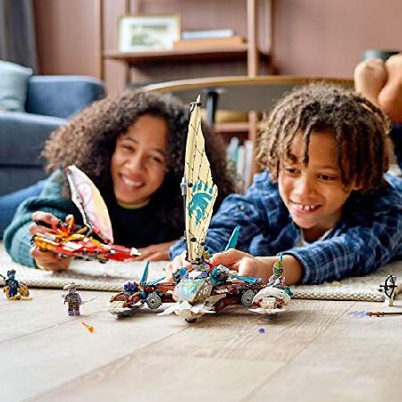 LEGO NINJAGO Catamaran Sea Battle 71748 Building Kit; Ninja Playset Featuring Catamaran Toys and NINJAGO Kai， Jay and Zane; Best Gift for Kids Who Lov_2
