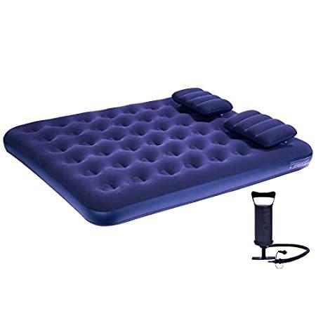 DIMAR GARDEN Queen Size Air Mattress Set with Pillow, Portable Comfort Floc
