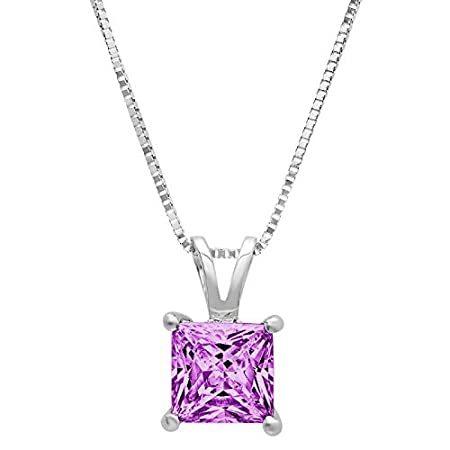 1.0 ct Brilliant Princess Cut Designer Simulated Diamond CZ Purple Alexandr