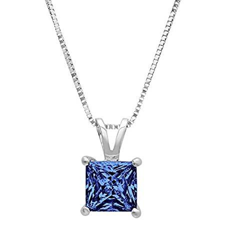 0.95 ct Brilliant Princess Cut Designer Simulated CZ Blue Tanzanite Ideal V