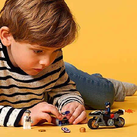 レゴ マーベル キャプテンアメリカ ハイドラ フェイスオフ 76189 コレクション用組み立てキット キャプテンアメリカ オートバイセット 2021 (49ピース)_2