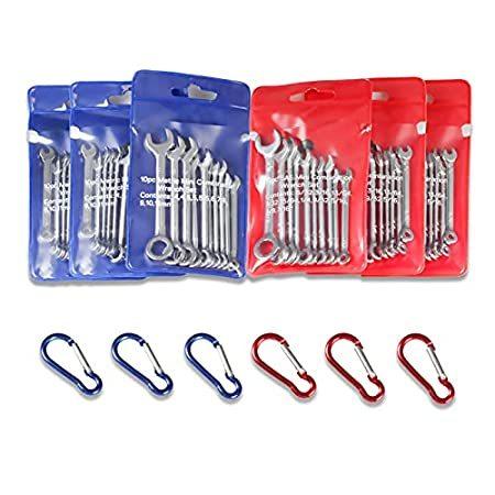 LEONTOOL 6 Pack Mini Combination Wrench Set Metric and SAE Ignition Wrench