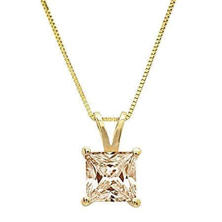 1.0 ct Brilliant Princess Cut Designer Yellow Moissanite Ideal VVS1 Solitai