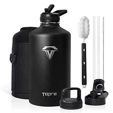 Topre 128oz Gallon Water Bottle Insulated, Stainless Steel Water Jug with S