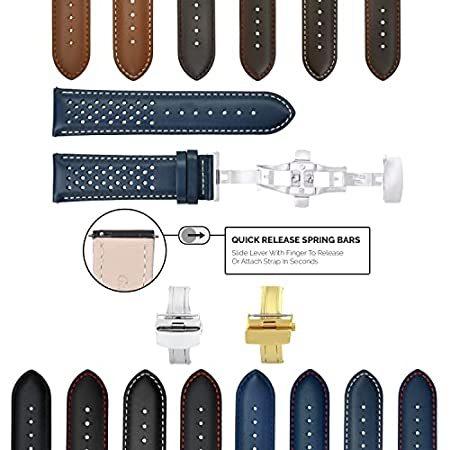 24mm Perforated Leather Watch Band Strap Compatible with Oris Quick Release｜pennylane2022