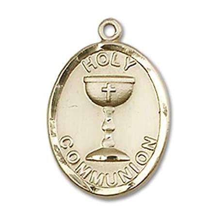 Bonyak Jewelry 14k Yellow Gold-Filled Holy Communion Pendant, Size 3/4 x 1/