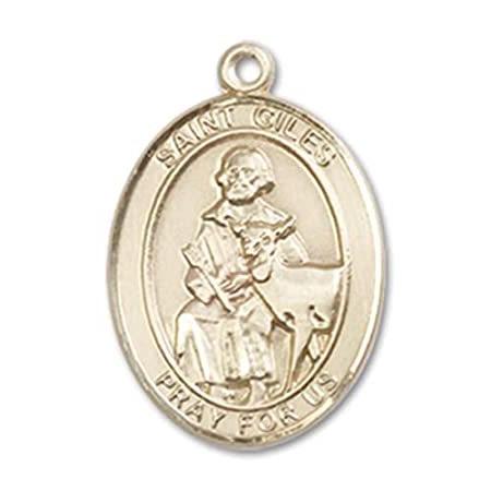 Bonyak Jewelry 14k Yellow Gold-Filled St. Giles Pendant, Size 3/4 x 1/2 inc