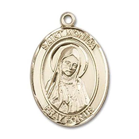 Bonyak Jewelry 14k Yellow Gold-Filled St. Monica Pendant, Size 3/4 x 1/2 in