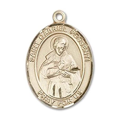 Bonyak Jewelry 14k Yellow Gold-Filled St. Gabriel Possenti Pendant, Size 3/