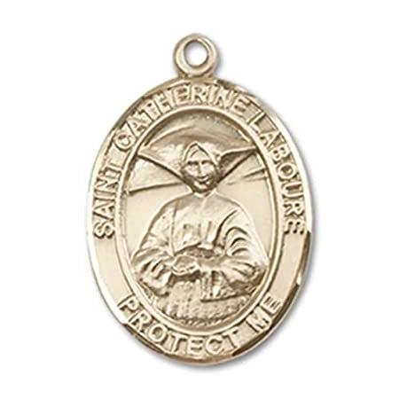 Bonyak Jewelry 14k Yellow Gold-Filled St. Catherine Laboure Pendant, Size 3