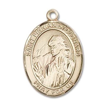 Bonyak Jewelry 14k Yellow Gold-Filled St. Finnian of Clonard Pendant, Size