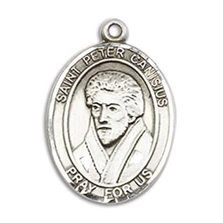 Bonyak Jewelry Sterling Silver St. Peter Canisius Pendant， Size 3/4 x 1/2 i
