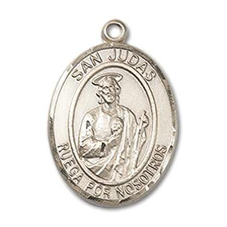 Bonyak Jewelry 14k Yellow Gold-Filled San Judas Pendant, Size 3/4 x 1/2 inc