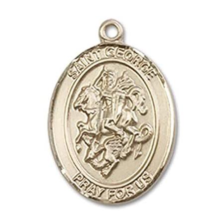 Bonyak Jewelry 14k Yellow Gold-Filled St. George Pendant, Size 3/4 x 1/2 in