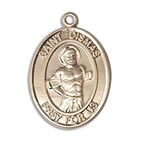 Bonyak Jewelry 14k Yellow Gold-Filled St. Dismas Pendant, Size 3/4 x 1/2 in