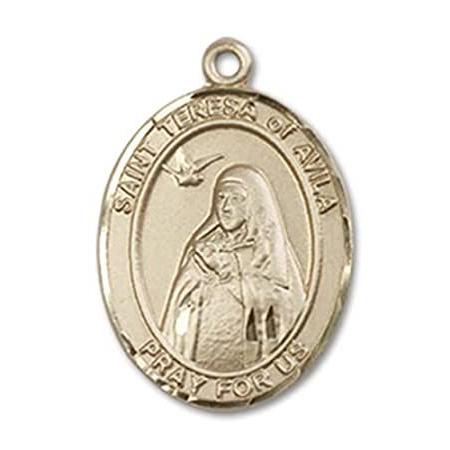 Bonyak Jewelry 14k Yellow Gold-Filled St. Teresa of Avila Pendant, Size 3/4