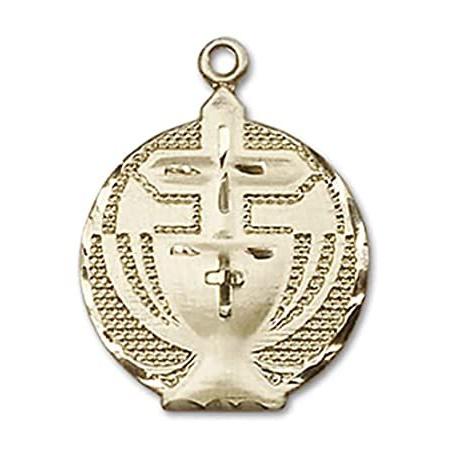 Bonyak Jewelry 14k Yellow Gold-Filled Communion Pendant, Size 7/8 x 5/8 inc