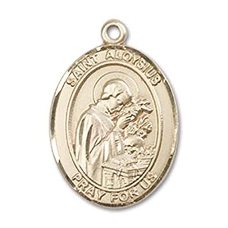 Bonyak Jewelry 14k Yellow Gold-Filled St. Aloysius Gonzaga Pendant, Size 3/