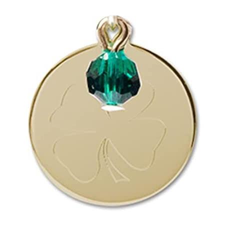 Bonyak Jewelry 14k Yellow Gold-Filled Small Shamrock Pendant, Size 1/2 x 5/