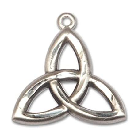 Bonyak Jewelry Sterling Silver Trinity Irish Knot Pendant， Size 3/4 x 3/4 i