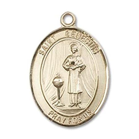 Bonyak Jewelry 14k Yellow Gold-Filled St. Genesius of Rome Pendant, Size 3/