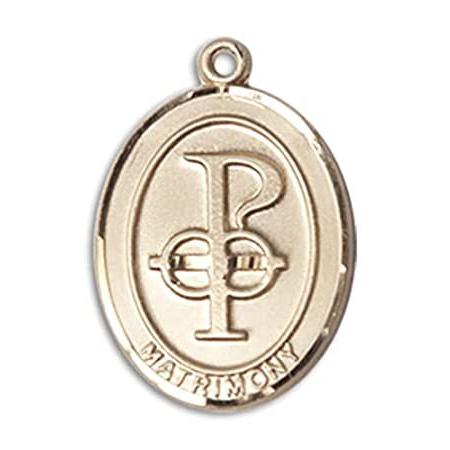 Bonyak Jewelry 14k Yellow Gold-Filled Matrimony Pendant, Size 3/4 x 1/2 inc