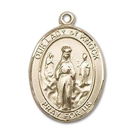 Bonyak Jewelry 14k Yellow Gold-Filled Our Lady of Knock Pendant, Size 3/4 x