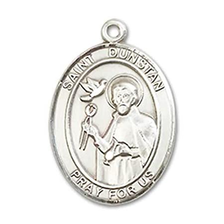 Bonyak Jewelry Sterling Silver St. Dunstan Pendant， Size 3/4 x 1/2 inches -