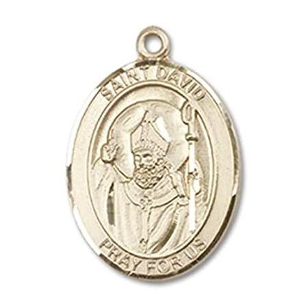 Bonyak Jewelry 14k Yellow Gold-Filled St. David of Wales Pendant, Size 3/4