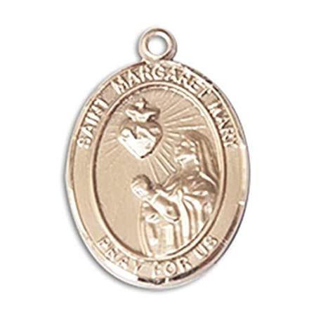 Bonyak Jewelry 14k Yellow Gold-Filled St. Margaret Mary Alacoque Pendant, S