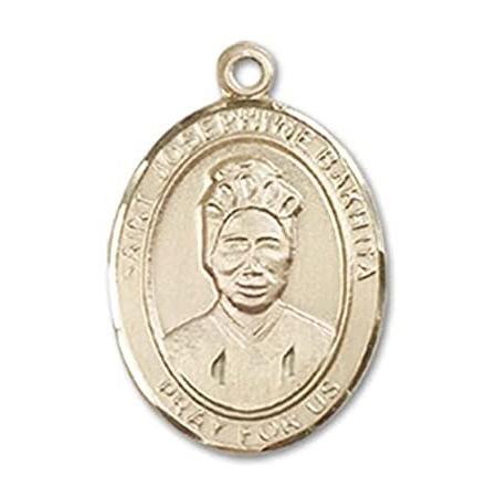 Bonyak Jewelry 14k Yellow Gold-Filled St. Josephine Bakhita Pendant, Size 3