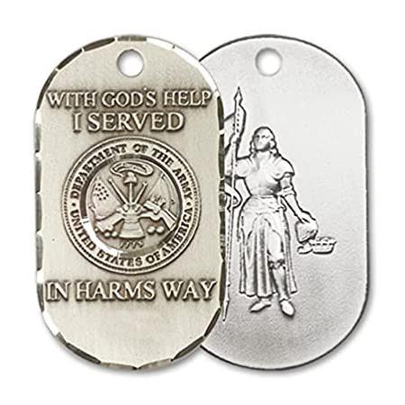 Bonyak Jewelry Sterling Silver Army Pendant, Size 1 1/2 x 1 1/2 inches - Ca