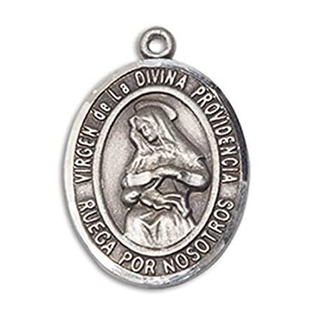 在庫限品 Bonyak Jewelry Sterling Silver Virgen de la Divina Pendant， Size 3/4 x 1/2