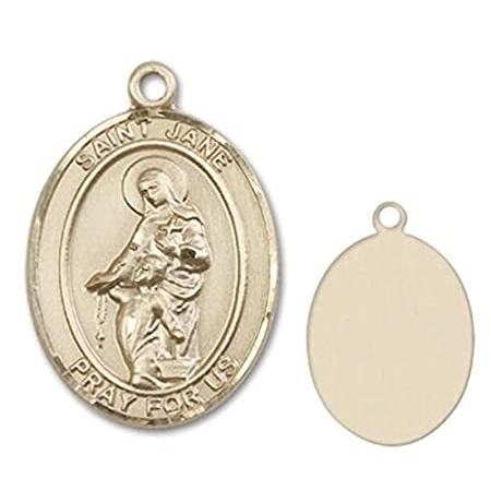 Bonyak Jewelry 14k Yellow Gold-Filled St. Jane of Valois Pendant, Size 1 x