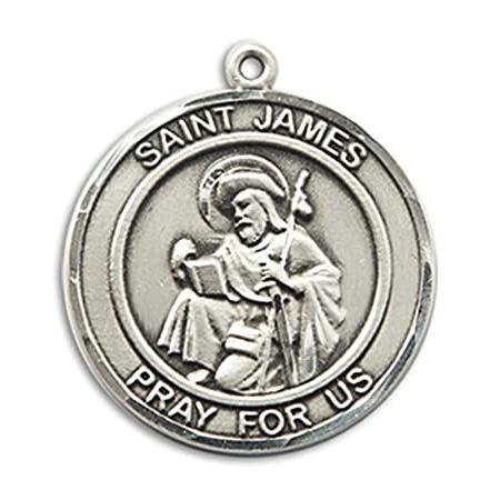 Bonyak Jewelry Sterling Silver St. James The Greater Pendant, Size 1 x 5/8