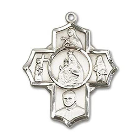 Bonyak Jewelry Sterling Silver Carmelite 4-Way Pendant, Size 1 1/8 x 1 inch｜pennylane2022