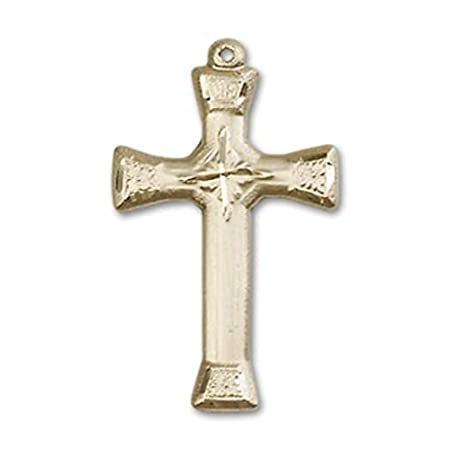 Bonyak Jewelry 14k Yellow Gold-Filled Cross Pendant, Size 1 x 5/8 inches -