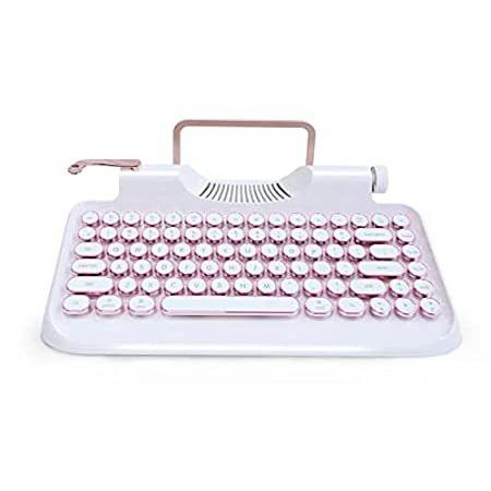 RYMEK Typewriter Style Mechanical Wired & Wireless Keyboard with Tablet Sta