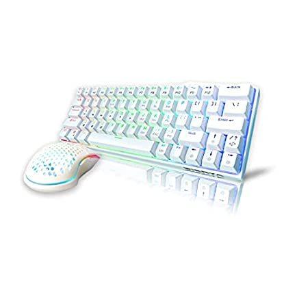 DIERYA DK63N 60 Percent Keyboard， Mechanical Keyboard with Arrow Keys， Blue