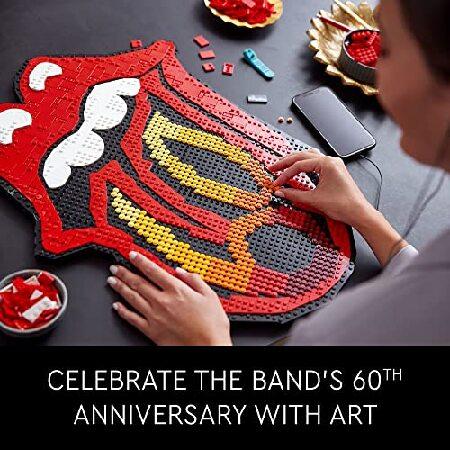 LEGO Art ローリングストーンズ 31206 ロゴ壁装飾ビルディングセット 大人 メンズ レディース 旦那 妻 音楽愛好家 DIY ホーム オフィス 3Dデコレーション 60周年_5