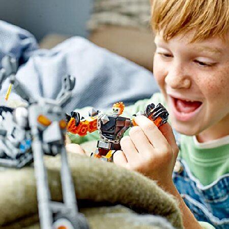 LEGO Marvel Ghost Rider Mech ＆ Bike 76245, Buildable Motorbike Toy with Movable Action Figure, Super Hero Building Set, Gift for Kids, Boys and Girls_4