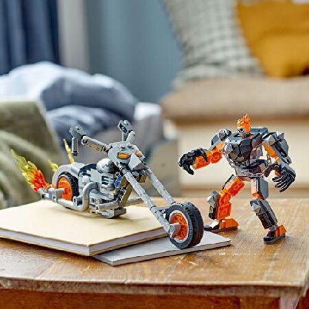 LEGO Marvel Ghost Rider Mech ＆ Bike 76245, Buildable Motorbike Toy with Movable Action Figure, Super Hero Building Set, Gift for Kids, Boys and Girls_5