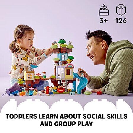 LEGO DUPLO 3in1 Tree House 10993 Creative Building Toy for Toddlers， Includes 8 Figures for Teaching Social Skills， Playing Together and Group Play， G_1