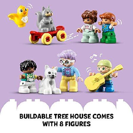 LEGO DUPLO 3in1 Tree House 10993 Creative Building Toy for Toddlers， Includes 8 Figures for Teaching Social Skills， Playing Together and Group Play， G_3