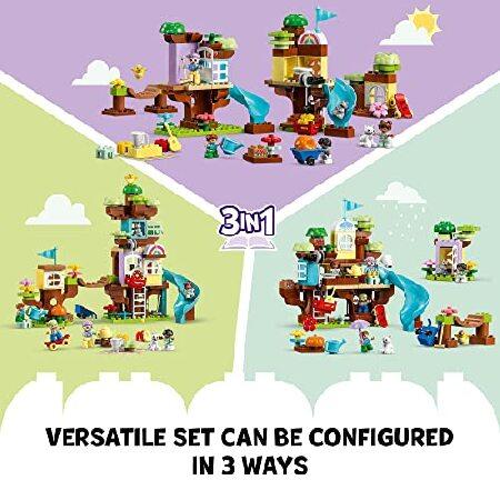 LEGO DUPLO 3in1 Tree House 10993 Creative Building Toy for Toddlers， Includes 8 Figures for Teaching Social Skills， Playing Together and Group Play， G_4
