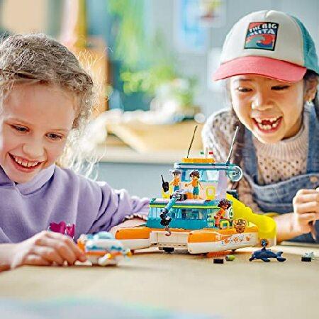 LEGO Friends Sea Rescue Boat 41734 Building Toy Set for Boys ＆ Girls Ages 7+ Who Love The Sea, Includes 4 Mini-Dolls, a Submarine, Baby Dolphin and Tの画像