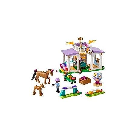 LEGO Friends Horse Training 41746 Toddler Building Toy， Great Birthday Gift for Ages 4+ with 2 Mini-Dolls， Stable， 2 Horse Characters and Animal Care