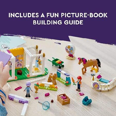 LEGO Friends Horse Training 41746 Toddler Building Toy， Great Birthday Gift for Ages 4+ with 2 Mini-Dolls， Stable， 2 Horse Characters and Animal Care