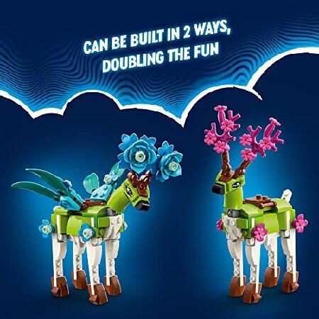 LEGO DREAMZzz Stable of Dream Creatures 71459 Fantasy Animal Toy Set for Kids， 2 Building Options to Create Mythical Flying Pegasus or Forest Guardian_4