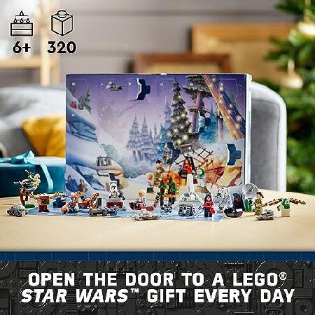 LEGO Star Wars 2023 Advent Calendar 75366 Christmas Holiday Countdown Gift Idea with 9 Star Wars Characters and 15 Mini Building Toys， Discover New Ex